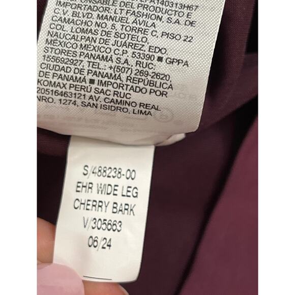 Old navy high rise full length wide leg cherry bark satin pants, size 6 - Picture 14 of 16